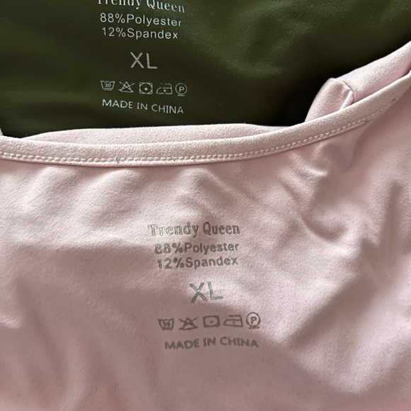 Trendy Queen Square Neck Long Sleeve Top Bundle Blue, Olive, Pink, Gray XL - Picture 8 of 9